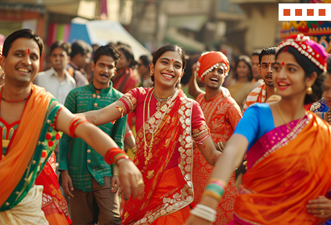 Students of Ghana performed their traditional dance during the
                                        procession - SRDU